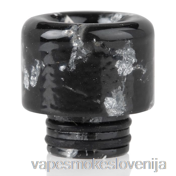 Vape Petrol 510 Sequins Resin Drip Tip Srebrno črna